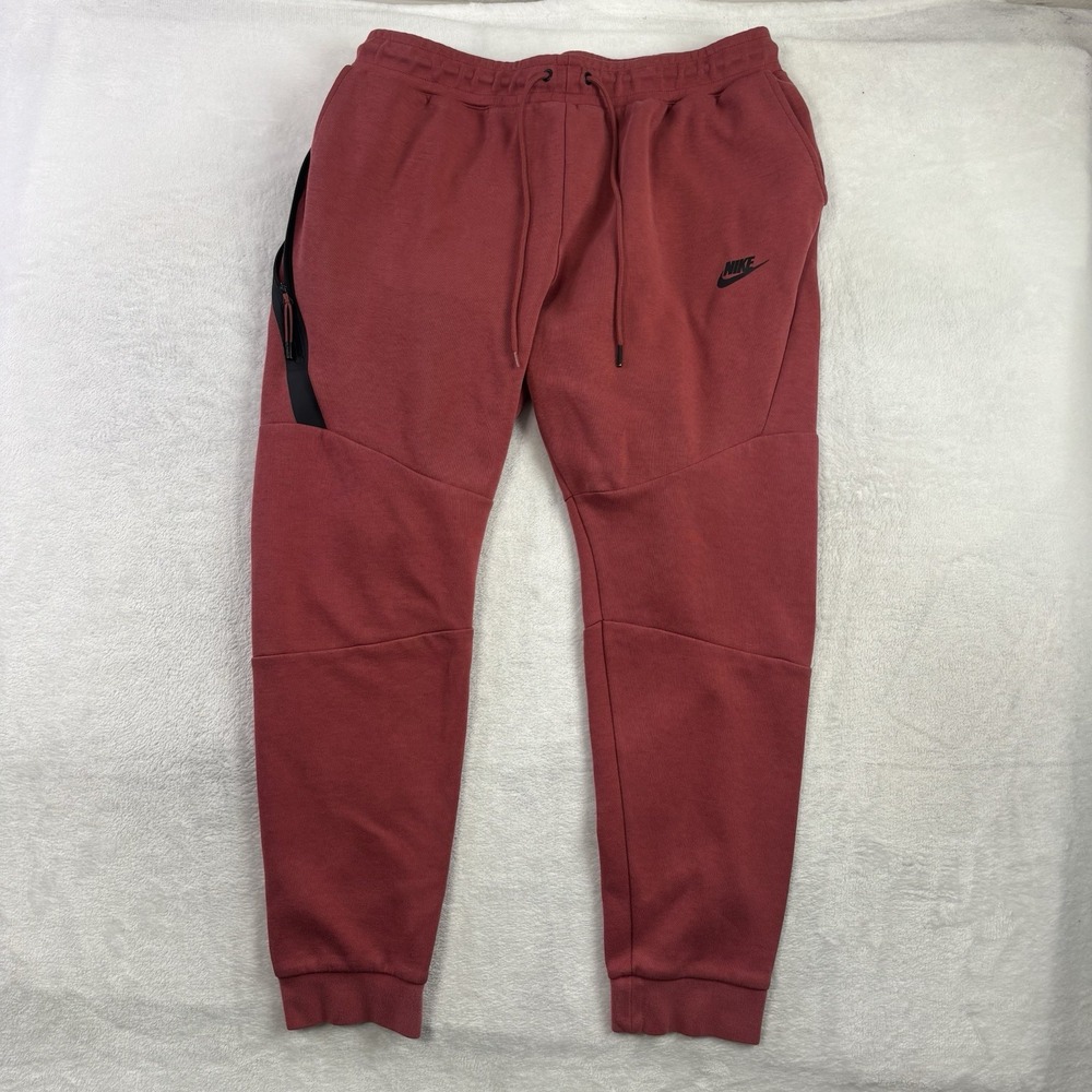 Nike Tech Fleece Red Jogger Sweatpants Men's XXL Activewear Athletic Men's XL